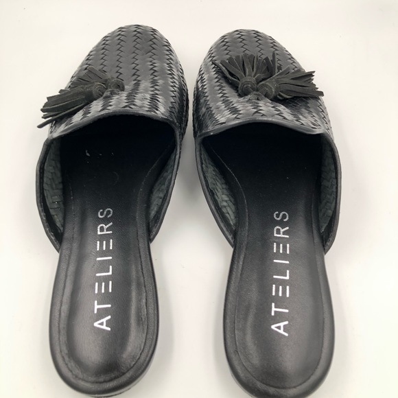 Ateliers Woven Leather Slides - Picture 3 of 5